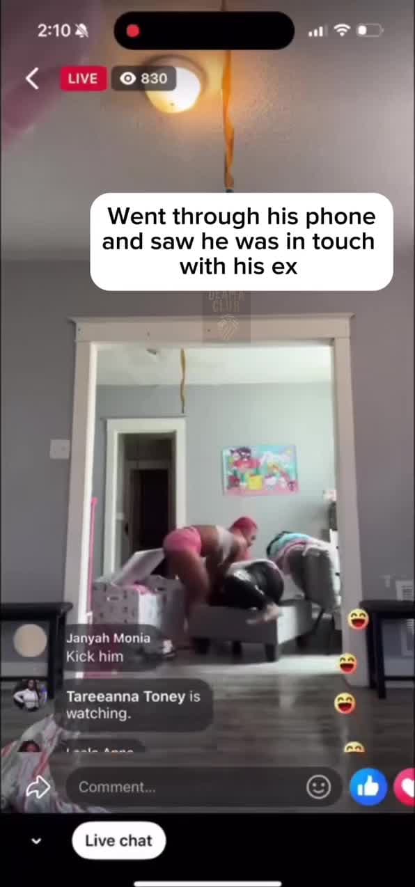 She went thru his phone and saw he was talkn to his ex